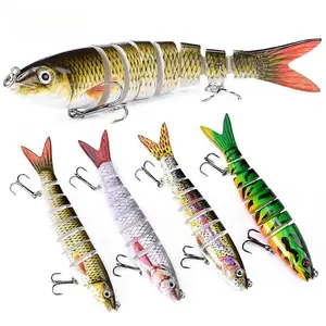 Multi-section fish Luya bait freshwater hard bait far cast 14cm 8-section fish 8-section multi-section bait fishing gear