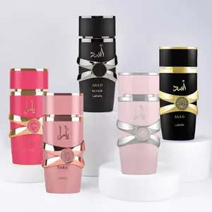 Lattafa YARA PINK+RED+Elixir+ASAD Elixir+Black 5  Women's Multi-Flavor Eau De Parfuma Set  3.4 oz Eau de Parfum Spray Luxury Scents for Any Occasion