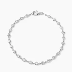 #13   |   1 CTW | Floating Lab Diamond Bracelet set in 925 Sterling Silver