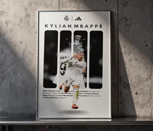 Kylian Mbappé | Real Madrid Poster Artwork “Speed King — A Forward Who Owns The Future” — For Football Fans, For Drops That Hit With Ruthless Pace