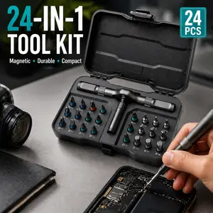 24 in 1 DlY Screwdriver Set,1 Set SwitchableScrewdriver Shape Magnetic Screwdriver Set,Compact and Portable Ratchet Screw0driver SetHome Repair Tool Box tiktokshopspringglowup,summervibes outdoorfun