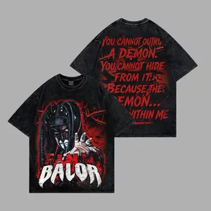 Finn Balor " The Demon" Premium Acid Washed T-Shirt , The Demon Fans, Demon King Shirt, WWE Attitude Era Legend T-Shirt, WWE Fans Outfit, Fight Night Outfits