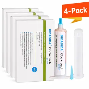 Roach Killer Gel Bait, Professional Roach Bait for German and American Cockroach Species, Indoor Outdoor Pest Control Gel, Serial Killing Effect Pack