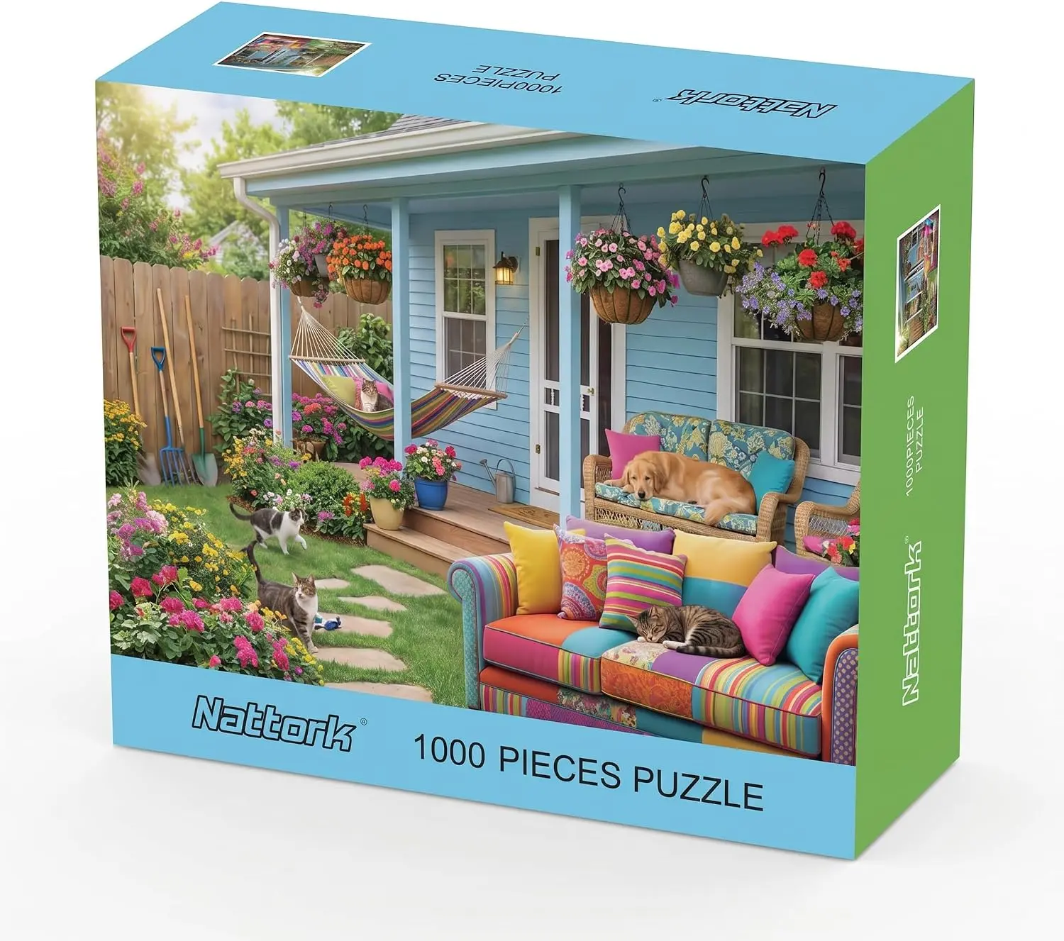 1000 Piece Jigsaw Puzzle for Adults with Back Zoning Design, Perfect Interlocking Pieces, Includes Reference Poster, 27.56"x19.69" Stress Relief Brain Game