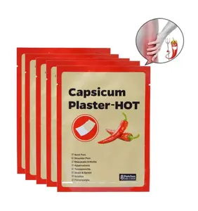 【BUY 1 TAKE 1 】ChicHome 8 Pcs Pain Relieve Patch Chinese Medical Capsicum Plaster for Joints Porous Chilli Patch