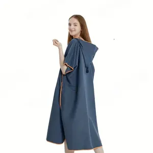 Quick-Dry Microfiber Surf Poncho Towel, Adult Beach Robe & Replacement Towel, Super Soft and Absorbent, Size Fits Most, Travel Pool Camping