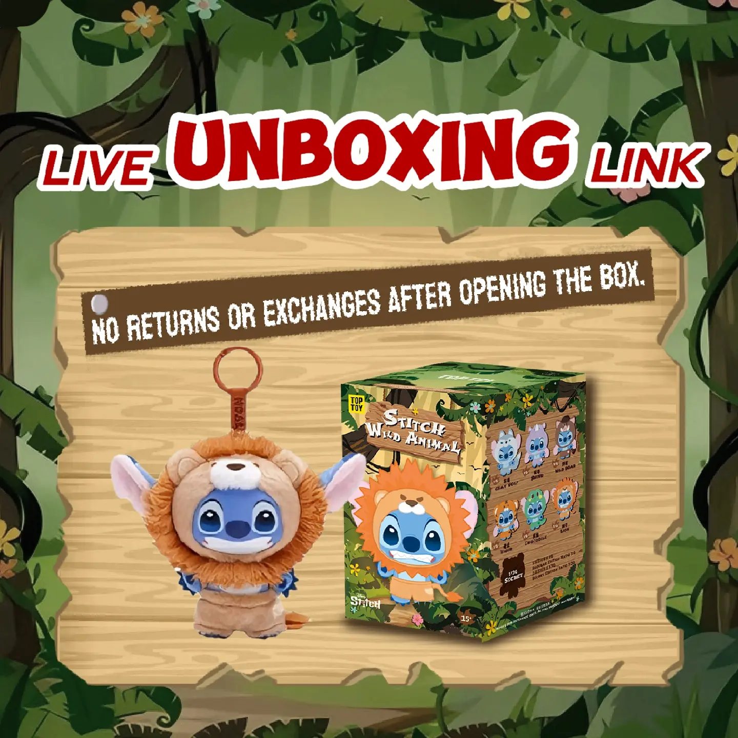 Live Unboxing Link】【TOPTOY】Stitch Wild Animal Blind Box