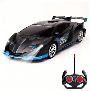 Black and blue plastic remote control car, battery-powered, sturdy and durable. Fun toy for boys and girls, ideal gift for birthdays, Easter and Valentine's Day. Drift Pickup Truck,cool stuff for teen boys