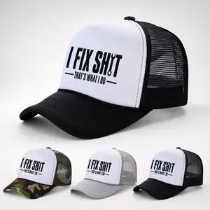 Mechanic Trucker Hat| Men's Hats I Fix It Funny Beach Essentials Cap,Funny Mechanic Quote Trucker Cap| Men's Hats Workwear Beach Essentials Hat , Men & Women Beach Essentials Casual Cap,trucker hats men,i fix thing hats,hats for men