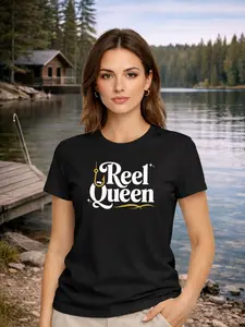 Reel Queen – Women’s Fishing Lifestyle Tee | Catch Flow Flex Wear