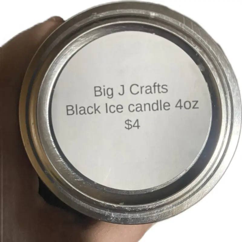 Black ice candle
