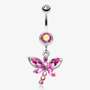 Dragonfly Glam Belly Ring