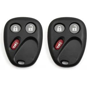 2pcs 3 Buttons Keyless Entry Remote Key Fob Key Shell Case for Cadillac for Chevrolet for GMC for Hummer Replacement 21997127