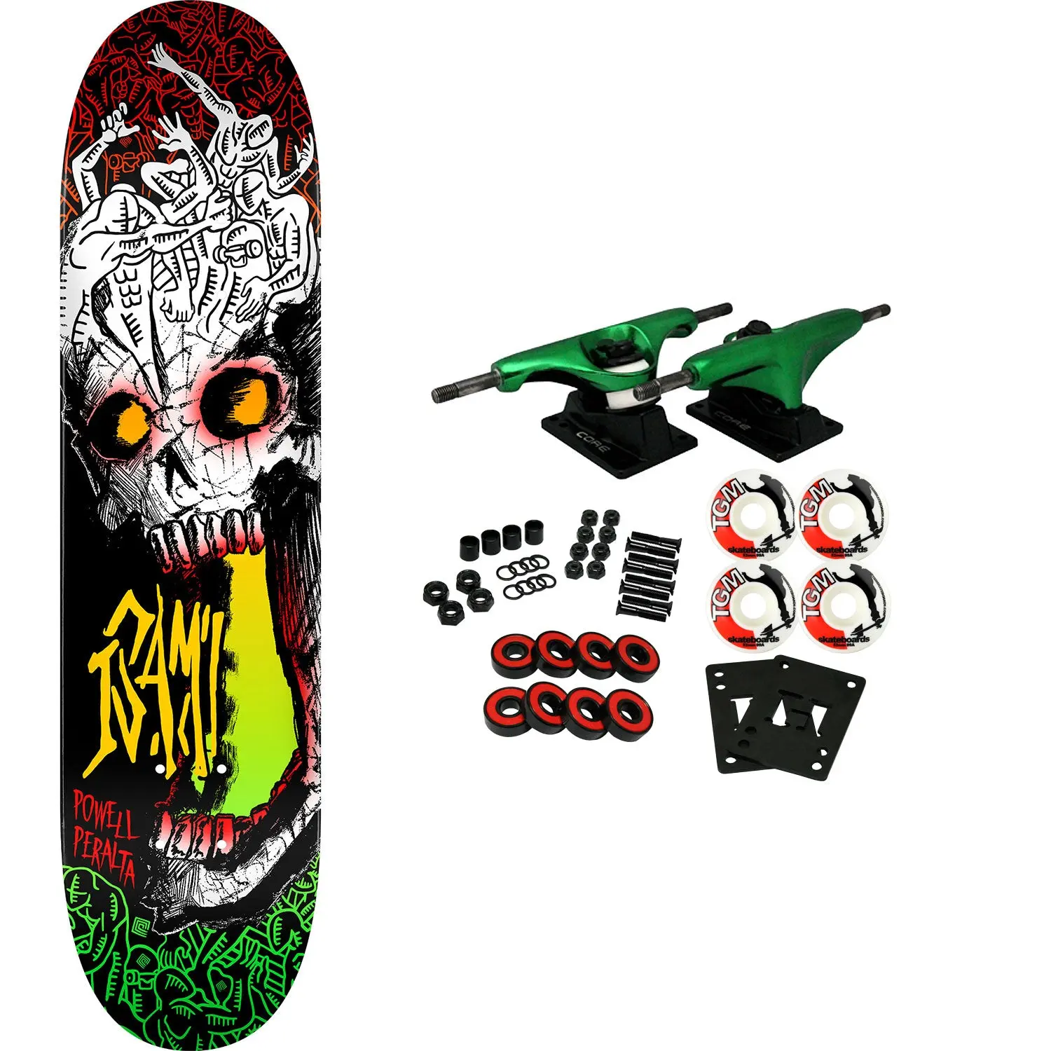 Powell Peralta Skateboard Complete Isamu Yamamoto Skull 8.0" x 31.45"