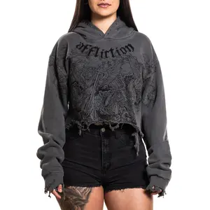 Affliction Women's Crop Hoodie Angels