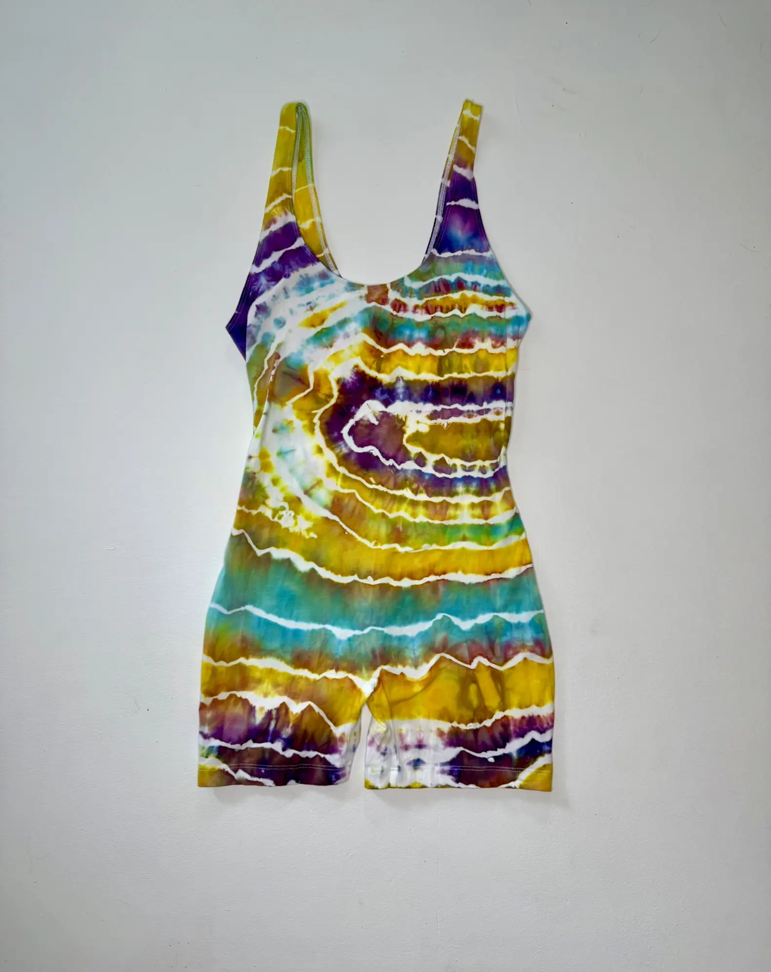 LA Apparel Onesie - Large "Sun Fairy" Geode Tie-Dye Design Festival Costume