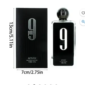 Afnan 9 PM Eau De Parfum Spray, Cologne for Men, 3.4 oz