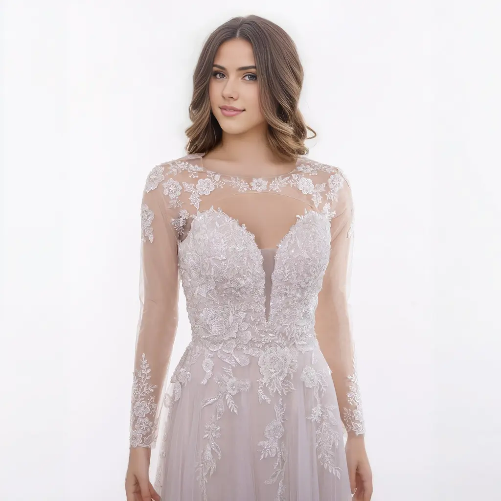 Keyhole back wedding dress topper