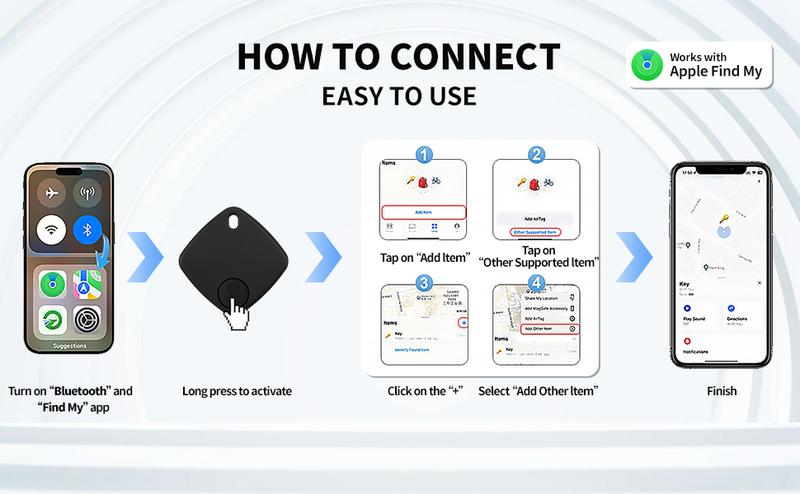 For Apple Find My Keychain No App + Bottle Opener Keychain + Drive Safely Metal Tag Three-in-one Security Gift Set for Men's Gift Bottle Opener Package Unpacking Tool Spanish Pendant Tracking Tool Love Guardian