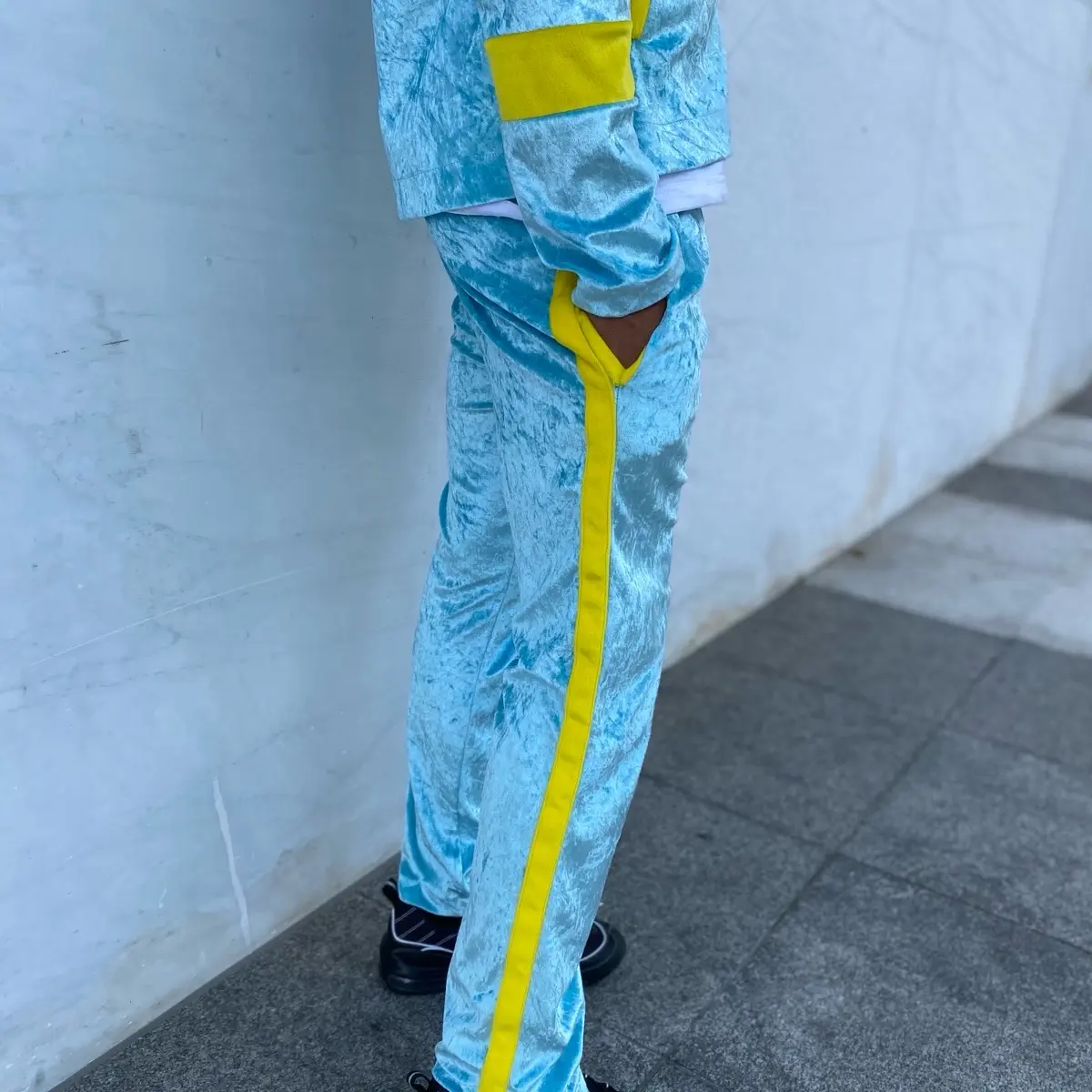 Velour track pants