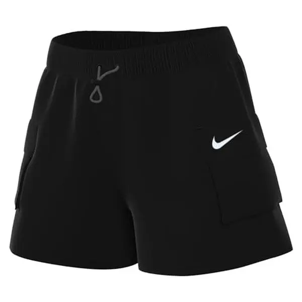 Nike Women's Woven High Rise Athletic Shorts with Cargo Pockets, Black, XS, XSmall