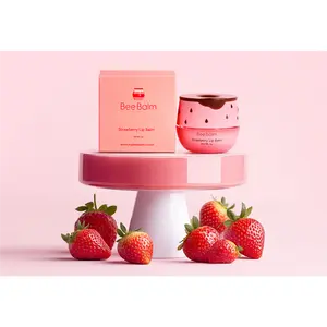 Bee Balm Strawberry Lip Balm | Sweet Hydration for Smooth Soft Lips Aroma Lip Moisturizer with Beeswax & Strawberry Extract for Daily Care