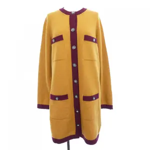 Pre-owned CHANEL Cashmere Small Leather Goods 100 Percent Long Cardigan