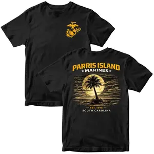 Parris Island Marines Shirt, South Carolina Military Pride Tee, Patriotic Veteran Support Graphic Top
