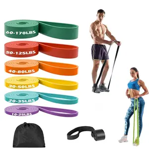 New Natural Latex Resistance Band Set, Unisex Muscle Training Elastic Bands, Sports Resistance Bands for Men and Women, Heavy Exercise Bands