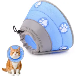 Cat Cone Collar Soft to Stop Licking After Surgery Cat Recovery Collar for Small Large Cats Adjustable Elizabethan Collar