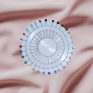 Colorful Crystal Glass Head Pins