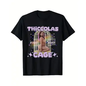 Unique Black Men'S T-Shirt Thiccolas Cage Stupid Meme T-Shirt Sweatshirt, Plus Size