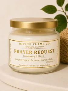 Prayer Request Candle | Frankincense & Myrrh | Christian Prayer Candle | Crafted with Prayer & Intention