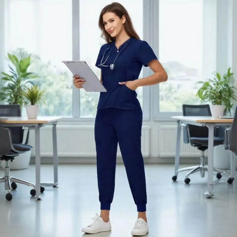 Elastic quick drying navy blue women's s