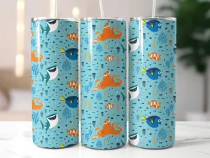 Finding Nemo And Dory Tumbler Wrap  20 Oz Skinny Tumbler Wrap 20oz Tumbler