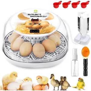 Egg Incubator With Automatic Egg Turning And Humidity Control - 12/24 Eggs, 360° View, Easy To Use And Clean - Egg Incubators For Hatching Eggs - Chicken Egg Incubator