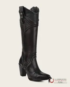 WOMEN’S CUADRA TALL BOOT NEGRO ROUND TOE CU867