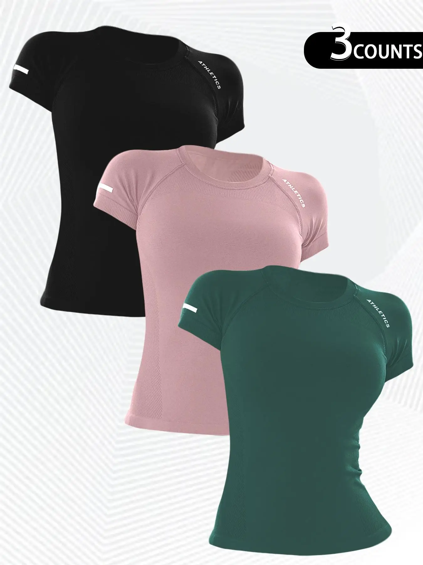 Women's Letter Print Raglan Sleeve Sports Tee, Breathable Quick Drying Round Neck Short Sleeve T-Shirt for Yoga Gym Workout Running, Ladies Sportswear