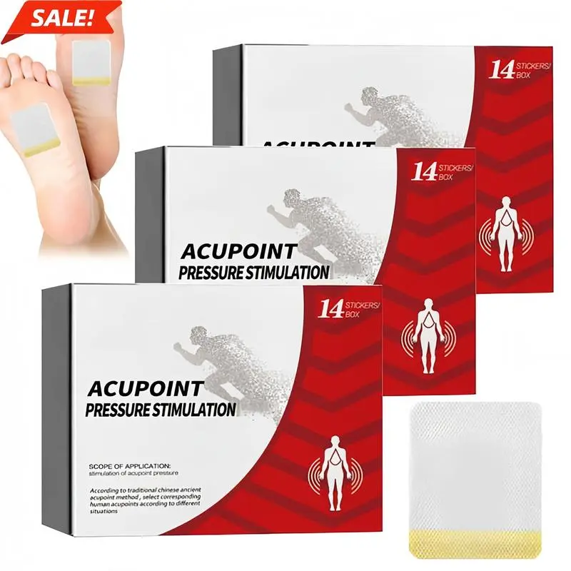 Hua Tang Xiao Acupoint Pressure Stimulation 14pcs/Box, Hua Tang Xiao Acupoint Sticker, Blood Sugar Control,Chinese HUATANGXIAO XUEWEICILIAOTIE Therapy