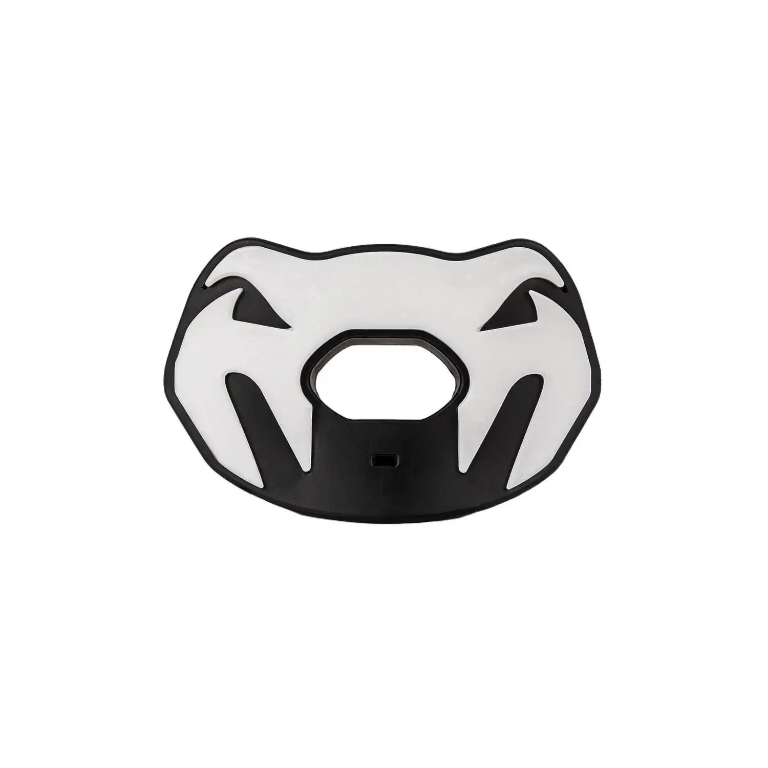 Venum Elite Lipguard Logo Edition - Black/White, Football Mouthguard Protection with No-Boil Convertible Strap, Maximum Airflow Design, Adults