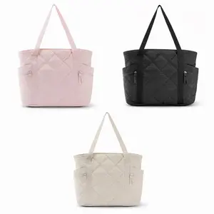 Wanderweight Ultralight Packable Tote Bag - Water-Resistant Quilted Shell, Soft Insulated Padding, Multiple Pockets, Foldable Zippered Pocket for Travel & Storage