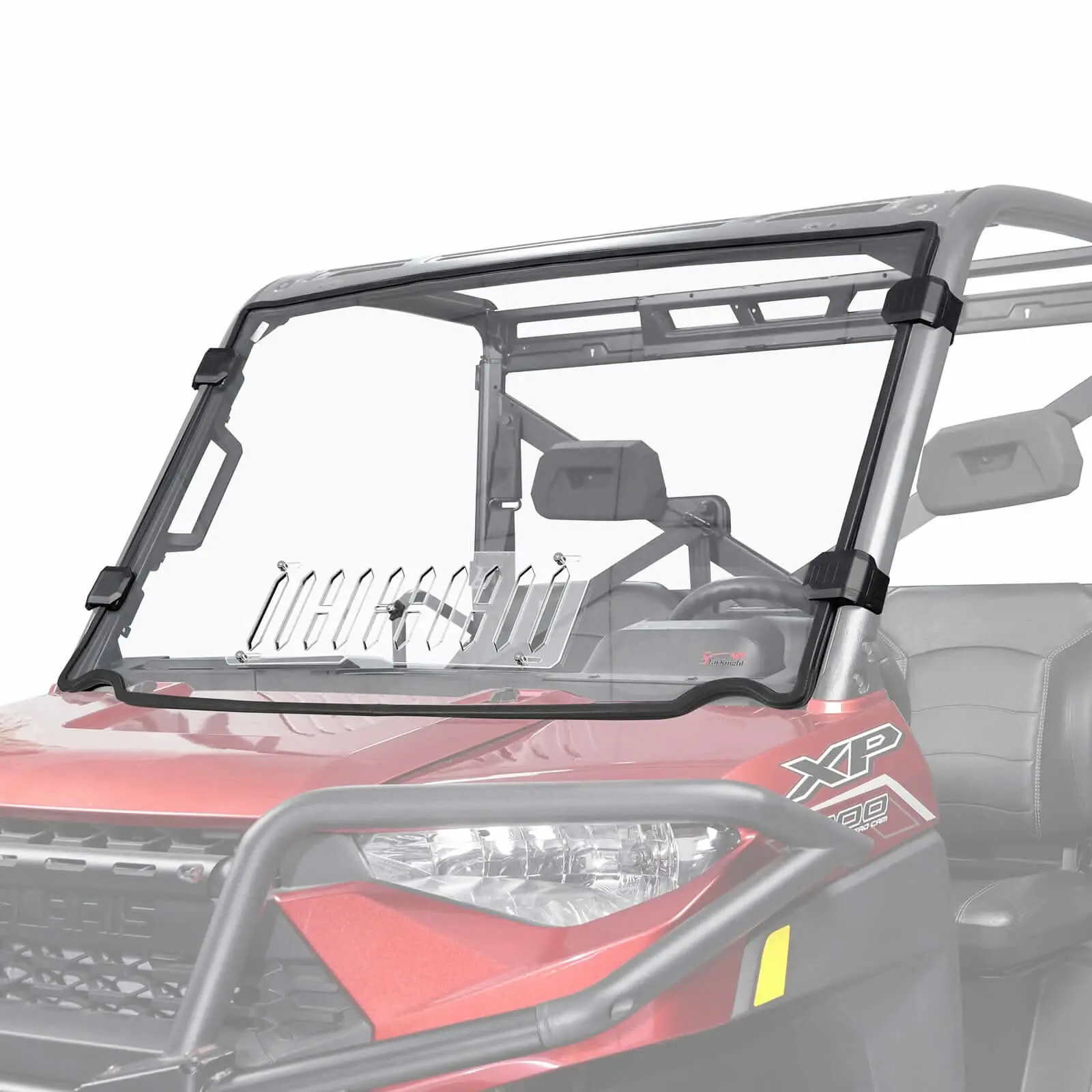 StarknightMT Hard Coated Polycarbonate Full Windshield with Sliding Window, Vented Front Window, Car Sun Protection Accessory for Polaris Ranger XP 1000/Crew (2017-2026) & Ranger 1000 (2020-2026)