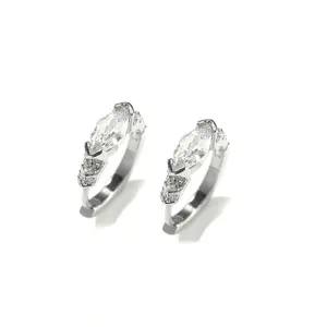 925 Silver Marquise Earrings with 5A Zirconia Vintage Luxury Unisex Trendy Jewelry