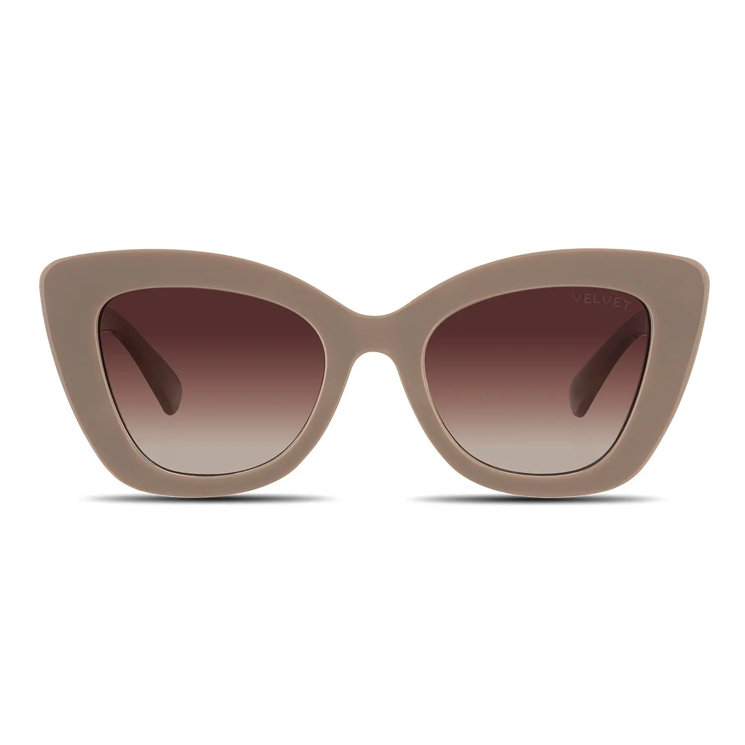 Velvet Eyewear Cat Eye Sunglass Style Maya in Beige