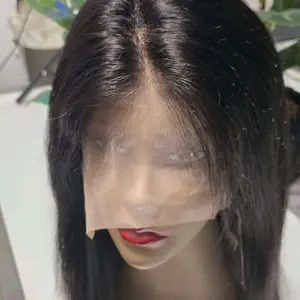 Lucyhair 13x4 HD Lace Front Wig - 100% Brazilian Human Hair Straight Wig with Pre-Plucked Edges & Baby Hair Quality Natural Look Ear-to-Ear Swiss Lace Closure for Versatile Hairpiece Realistic Hairline Wig Preplucked Lace