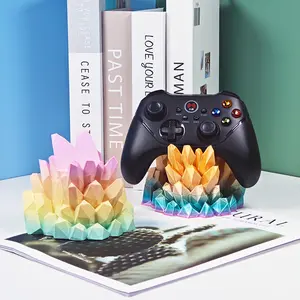 3D Printed Rainbow Crystal Phone Stand Craft Ornament for XBOX/Switch Game Controller Desktop Home Decor