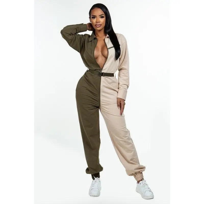 Marissa Cargo Jumpsuit in Green