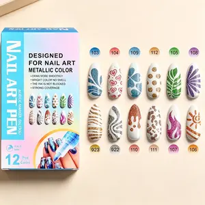Nail Art Acrylic Brush, Durable Hard Nylon Tip, No Smudging, No Clogging, Ideal for Beginners and Professional Nail Artists