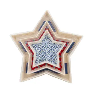Stacking Stars Bamboo Tray Set