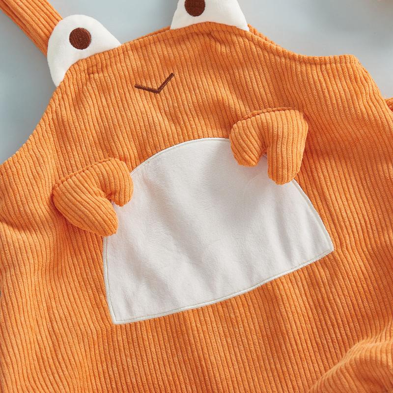 Infant Baby Boy Girl Lobster Costume Corduroy Sleeveless Crab Overall Romper Cosplay Jumpsuit for Party Stage 1-18 Months